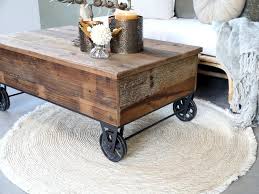 Coffee Table On Wheels Chic Antique