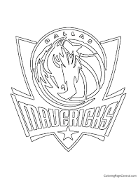 Free lakers coloring page download free clip art free clip art on clipart library. Nba Dallas Mavericks Logo Coloring Page Coloring Page Central