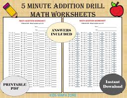 5 minute drill h 10 math worksheets