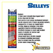 selleys liquid nails heavy duty high