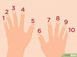 your fingers to do the 9s times tables