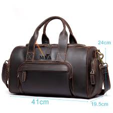 leather travel duffel bags for men