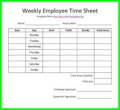 Free Time Card Templates Template Lab Sheet Personal Training