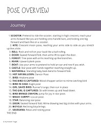 kids yoga lesson plan journey by aaron