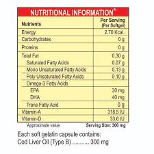 Shreys Cod Liver Oil Vitamins A And D 100 Capsules Immunity Booster