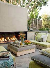 Inviting Outdoor Fireplaces Omg