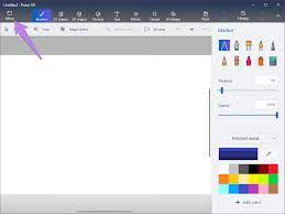 how to change background color in paint 3d