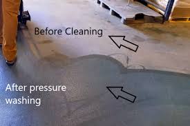 commercial pressure washing with