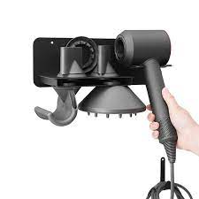 Amazon.com: Nekuma Hair Dryer Holder Compatible with Dyson Hair Dryer and  Attachments Storage, Wall Mounted Bathroom Blow Dryer Organizer Rack  (Holder only, no Hair Dryer and attachments) : Home & Kitchen