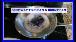 to clean a stainless steel burnt pan