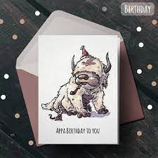 Visit king baspinar when your account is eleven years old. Avatar The Last Airbender Birthday Card Avatar Appa Card Funny Punny Pun Card Cute Card Nerdy Card Cartoons For Kids Birthday Card Drawing Cards Pun Card