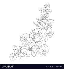 drawing flowers royalty free vector