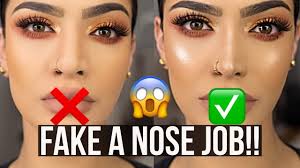 one minute nose contour how to fake a