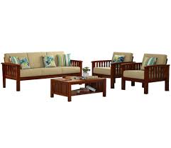 Buy Olympia Wooden Sofa Set With
