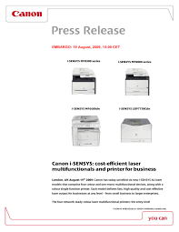 Canon isensys mf8030cn driver system requirements & compatibility. Press Release Canon Europe Manualzz