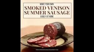 smoked venison summer sausage on a