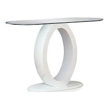 Specialty Oval Glass Console Table