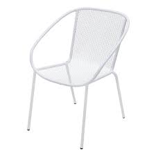 White Mesh Outdoor Bistro Chair
