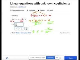 Linear Equations With Unknown