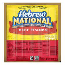 hebrew national beef franks kosher