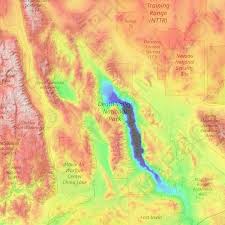 Map coordinates for the visitor center are: Death Valley National Park Topographic Map Elevation Relief