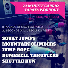 20 minute cardio tabata workout grit