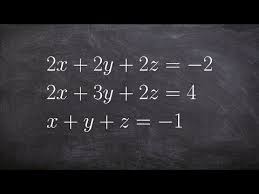 Solving A System Of Three Equations