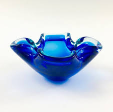 Sommerso Murano Glass Ashtray Or Bowl