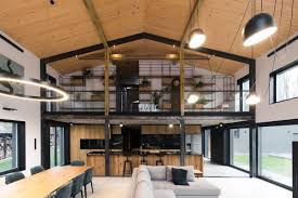 modern barn inspired house with laconic