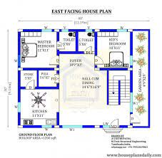 40x30 East Facing House Vastu Plan