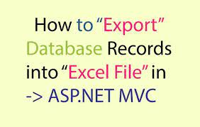 into excel file in asp net mvc