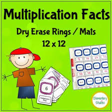 Multiplication Facts Dry Erase Rings And Mats