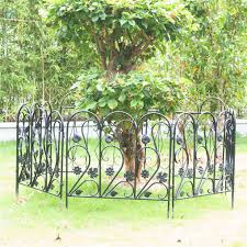 5 panels decorative garden fence 32in x