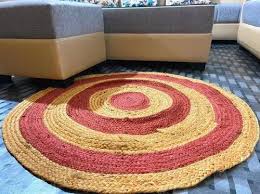 round jute floor carpet size 4 ft
