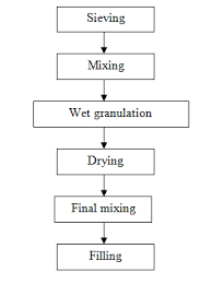 Prototypical Wet Granulation Flow Chart 2019