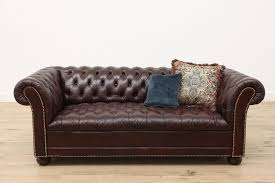 chesterfield tufted leather vine