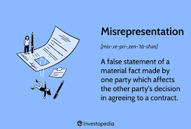 what is misrepresentation types and