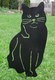 Black Cat Garden Stake Hand Crafted