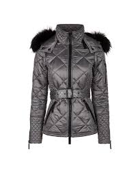 Burberry Quilted Jacket Removable Fur Collar