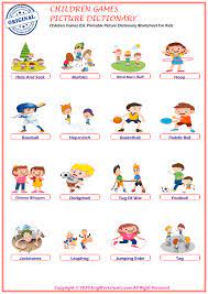 children games printable english esl