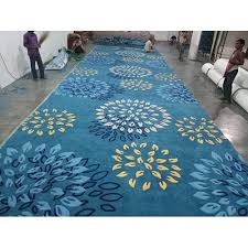 embroidered wall to wall carpet design