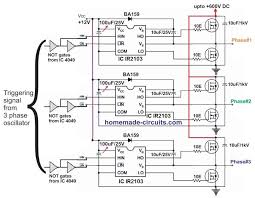 simple 3 phase inverter circuit