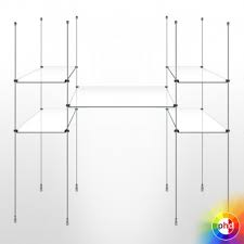 Suspended Glass Shelving Unit Retail