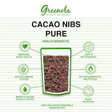 greenola organic cacao nibs pure raw