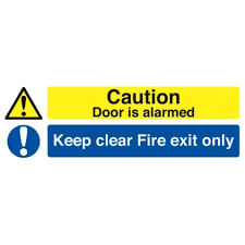 Clear Door Sign Rigid 45cm