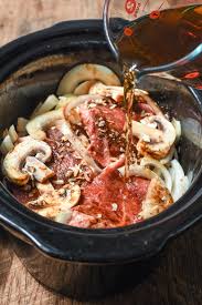Great comfort food and the whole house smells great while it's baking! Easy Crock Pot Round Steak With Mushrooms Neighborfood