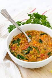 Enjoy this tasty meal with benefits like vitamin c from the salsa verde which helps iron absorbtion. Low Calorie Lentil Soup Vegan And Gluten Free Keeping The Peas