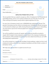 new hire probation letter format