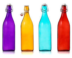 Colored Glass Bottles Decorative Glass