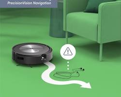 Image of iRobot Roomba j7+ navigating around furniture